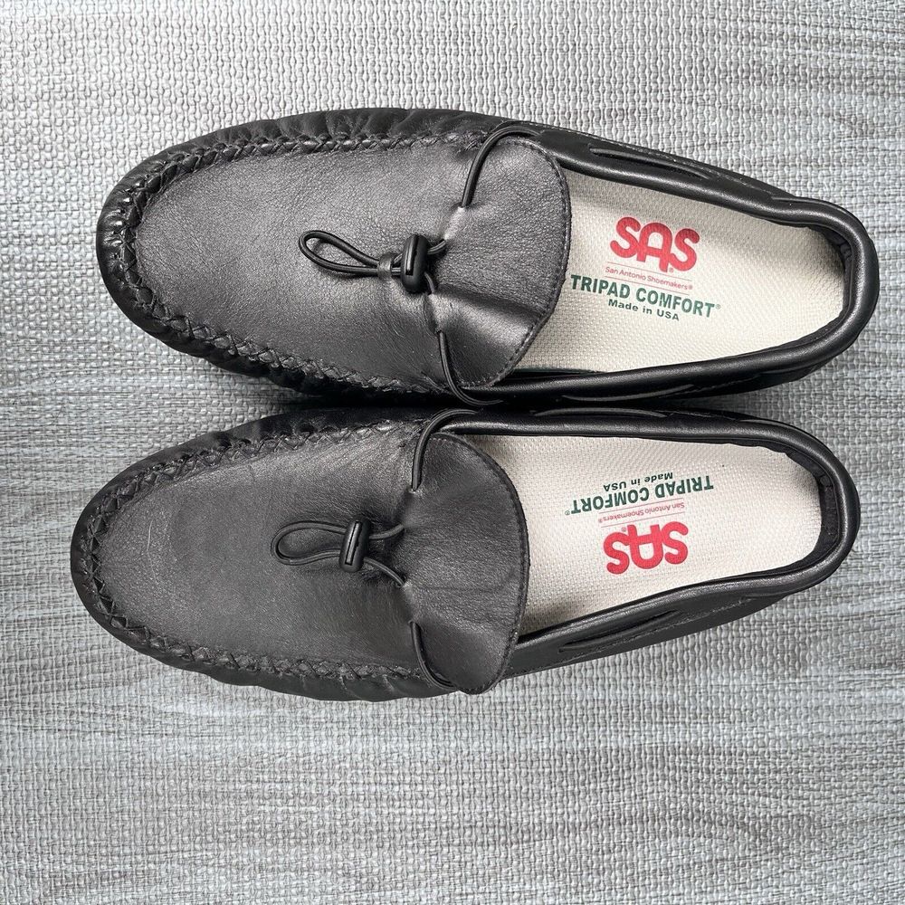 SAS Shoes Running Late X Slip On Loafers Black Leather Women’s 9WW - Picture 7 of 9